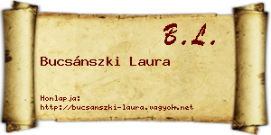Bucsánszki Laura névjegykártya
