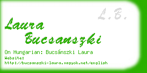 laura bucsanszki business card